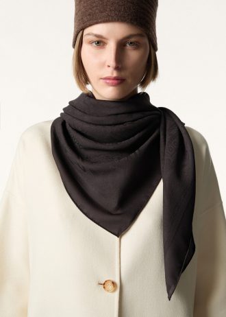 Çiçekli Majolica Fular 120 x 120